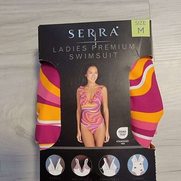 Serra Ladies Premium Swimsuit Swirl Print - Picture 5 of 12